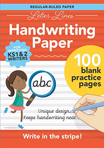 Letter Lines Regular Ruled Handwriting Paper by Letter Lines, A4, 100 pages, for improving writers in KS1 and KS2
