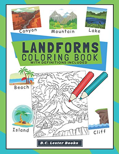 Landforms Coloring Book With Definitions Included