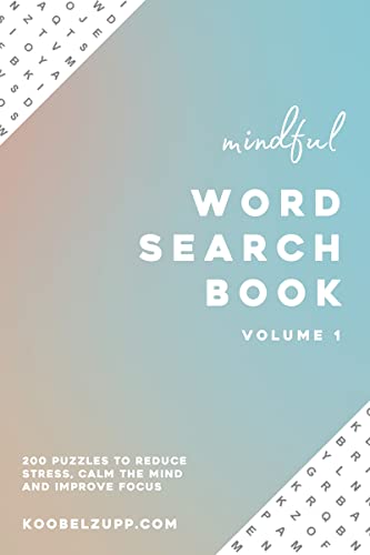 Mindful Word Search book Volume 1