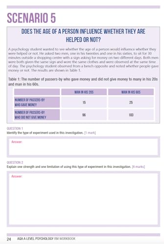 AQA A-Level Psychology Research Methods Workbook (Vol 2)