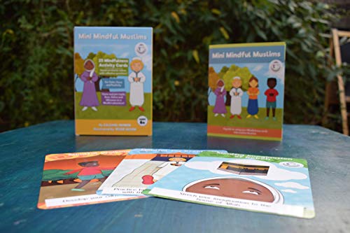 Mini Mindful Muslims Flashcards Eid Gift 25 Pack Islamic Mindfulness Activities for Children Kids for Calm, Positivity, Focus.