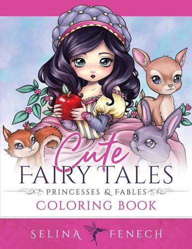 Cute Fairy Tales, Princesses, and Fables Coloring Book