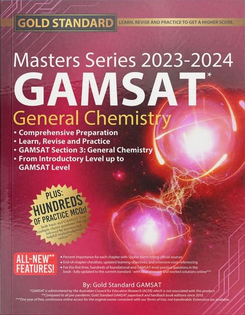 2023-2024 Masters Series GAMSAT Preparation General Chemistry by Gold