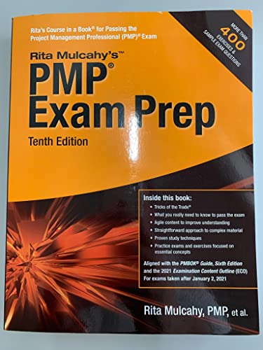 Rita Mulcahy'S Pmp Exam Prep 2021 10Th Edition - Paperback