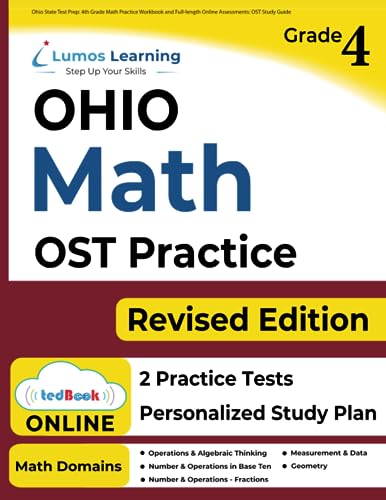 Ohio State Test Prep: 4th Grade Math Practice Workbook and Full-length Online Assessments: OST Study Guide
