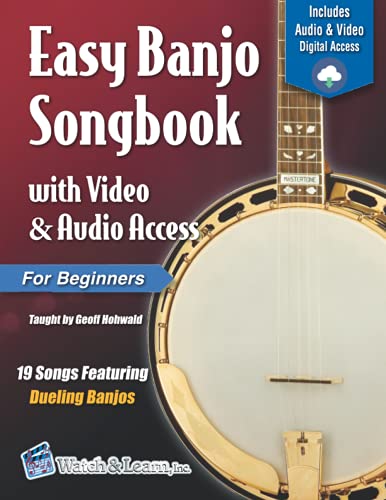 Easy Banjo Songbook for Beginners with Video Audio Access