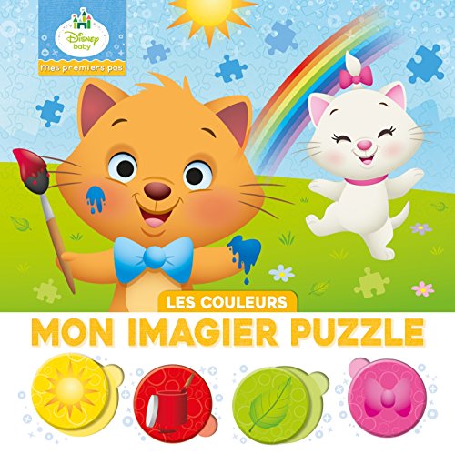 DISNEY BABY - Mes Premiers Pas - Les couleurs - Imagier puzzle 4 pièces: 20 Pièces