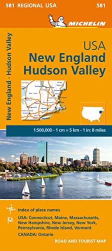 New England, Hudson Valley - Michelin Regional Map 581