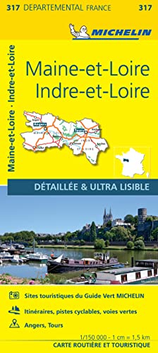 Indre-et-Loire Maine-et-Loire - Michelin Local Map 317