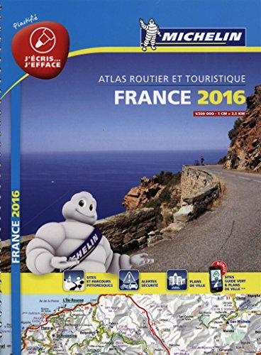 France 2016 Atlas - Laminated A4 Spiral