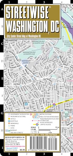 Streetwise Washington DC Map - Laminated City Center Street Map of Washington, DC
