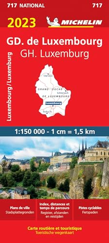 GD DE LUXEMBOURG GH LUXEMBURG 11717 2023: Wegenkaart Schaal 1 : 150.000 (Nationale kaarten Michelin)