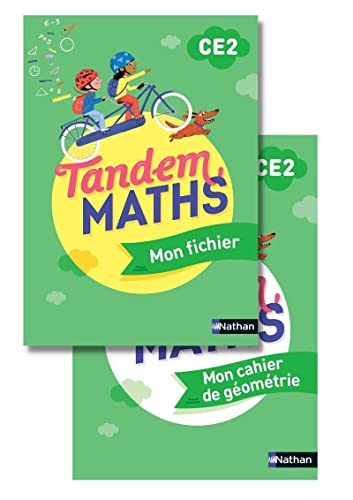 Tandem - Maths CE2 - Fichier de l'élève + Cahier géométrie: Pack en 2 volumes : Mon fichier avec Mon cahier de géométrie