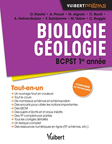 Biologie géologie BCPST 1e annee (Vuibert prépas): Cours, schémas-bilan, exercices corrigés et TP