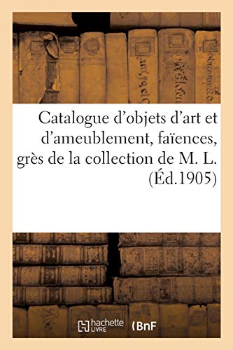 Catalogue d'Objets d'Art Et d'Ameublement, Faiences, Gres, Bouteilles A Fond Bleu-Souffle