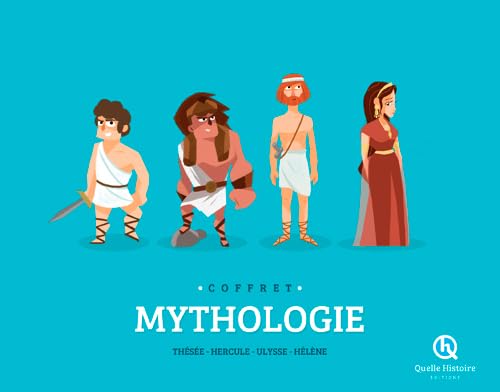 COL.COFFRET-MYTHOLOGIE 4EX+POSTER: 4 volumes : Hélène ; Thésée ; Ulysse ; Hercule + 1 poster