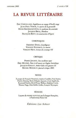 Revue litteraire n°20 novembre 2005 (La)