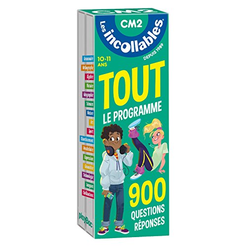 Les incollables - Tout le programme du CM2 - 10/11 ans: 900 questions réponses par réviser en 2 éventails