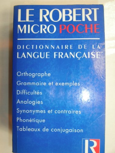 Micro Robert Poche Dictionnaire de La Langue Francaise