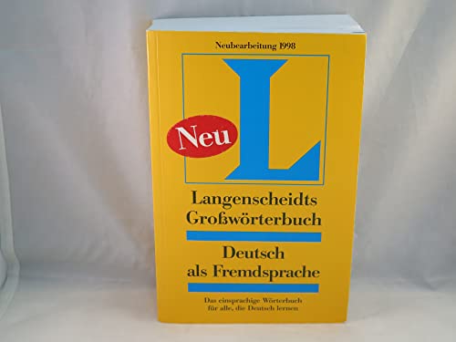 Langenscheidts Grobworterbuch Deutsch Als Fremdsprache