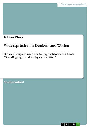 Widerspruche im Denken und Wollen