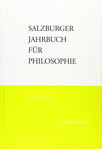 Salzburger Jahrbuch für Philosophie LXIII - 2018