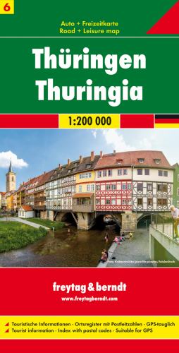 Thuringen Sheet 6 Road Map 1:200 000