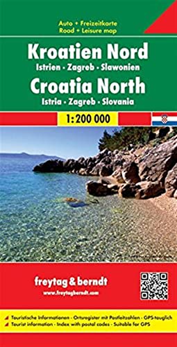 Croatia North - Istria - Zagreb - Slavonia Road Map 1:200 000