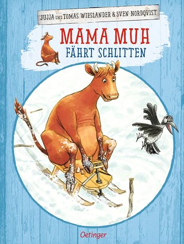 Mama Muh fährt Schlitten.