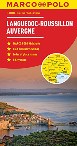 Languedoc-Roussillon, Auvergne Map
