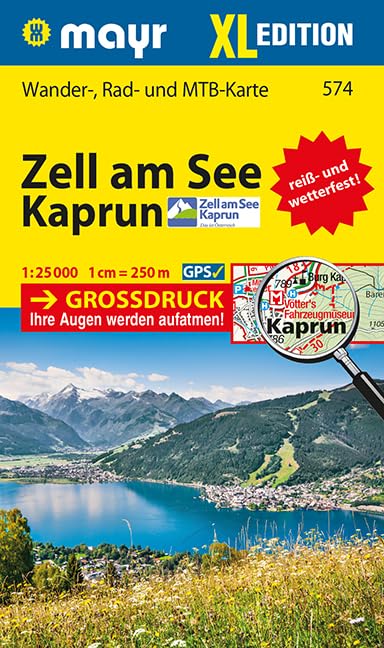 Zell am See - Kaprun XL 1 : 25 000: Wander-, Rad- und Mountainbikekarte. GPS-genau