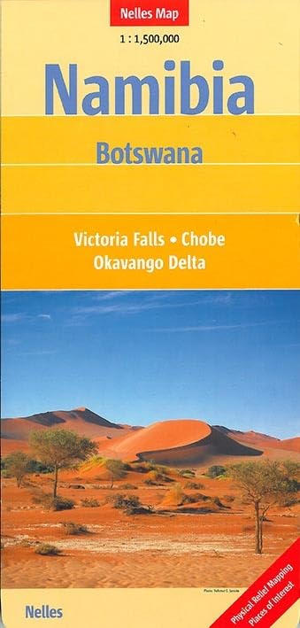 Namibia nel. map Victoria Falls-Chobe-Okavango