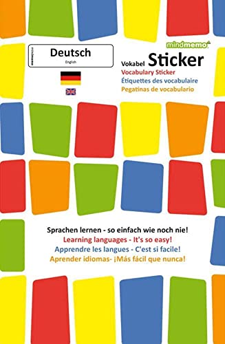 mindmemo Sticker - Basic Vocabulary German / English - 280 Sticker