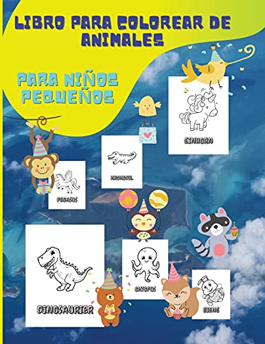 Libro de animales para colorear para ninos pequenos