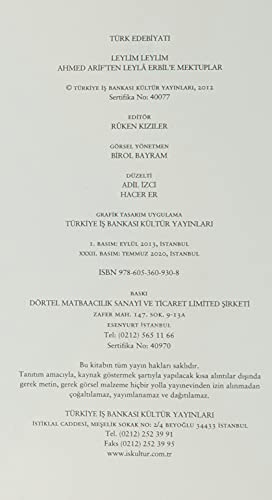 Leylim Leylim - Ahmed Arif'ten Leyla Erbil'e Mektuplar