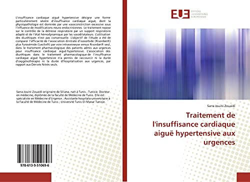 Traitement de l'insuffisance cardiaque aiguë hypertensive aux urgences