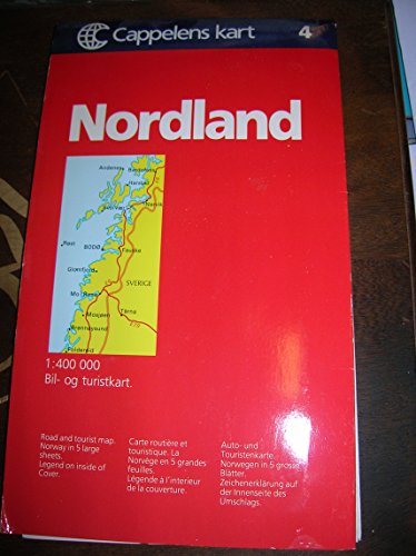 Nordland og Sör Troms Cappelen Norge CK4 karta - 1:400000