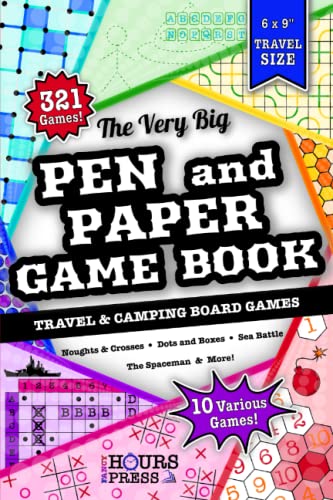 The Very Big Pen and Paper Game Book. Travel & Camping Board Games: Noughts and Crosses, Dots and Boxes, Sea Battle: Fun Games for Long Family Car ... Trip Jumbo Puzzle Activity Book for Teens