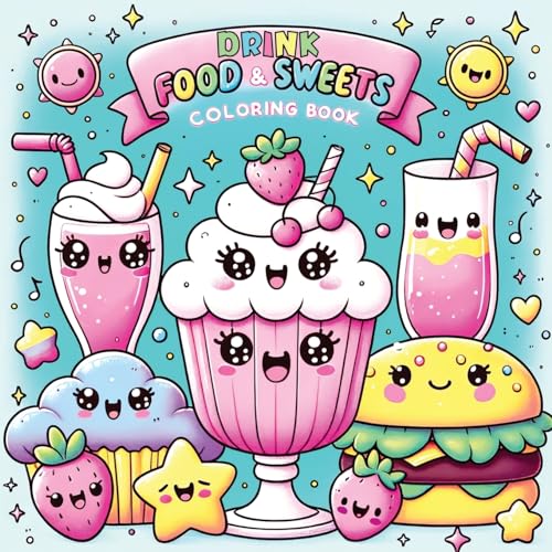 Food Drink and Sweets Coloring Book