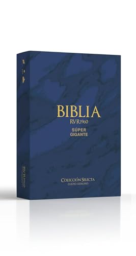 Biblia Rvr 1960 Letra Súper Gigante Cuero Genuino Azul Con Índice (Bible Rvr 1960 Super Giant Print Genuine Leather Bllue (Spanish Edition)