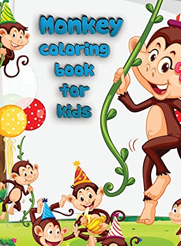 Monkey coloring book for kids