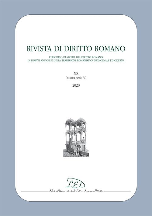 Rivista di diritto romano. Nuova serie (2020) (Vol. 20)