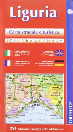 Liguria. Carta stradale della regione 1:200.000