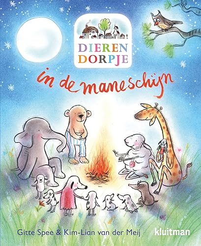 Dierendorpje in de maneschijn