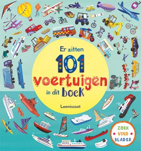 Er zitten 101 voertuigen in dit boek (Zoek, vind, blader)
