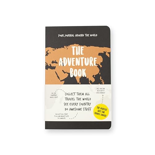 Travel Journal | The Adventure Book | Includes All 196 Countries in the World and 50 USA States with Challenges, Bucket Lists, Check Lists | 220 Pages | Gifts for Travelers, Graduation Gift, Travel journal for Women