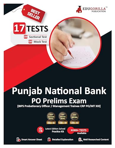 Punjab National Bank PO Prelims (IBPS CRP PO/MT XIII) Book 2023 (English Edition) - 8 Full Length Mock Tests and 9 Sectional Tests (1100 Solved Questions) with Free Access to Online Tests
