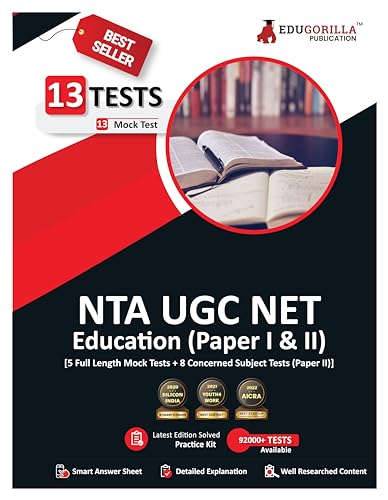 NTA UGC NET/JRF Education Book 2023 (English Edition) - 5 Mock Tests (Paper I and II), 8 Concerned Subject Tests (1500 Solved Questions) with Free Access to Online Tests