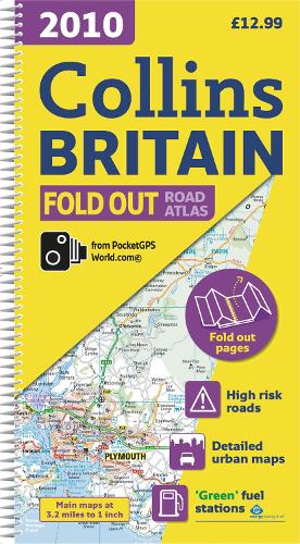 2010 Collins Fold Out Road Atlas Britain