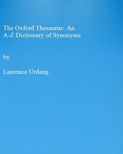 The Oxford Thesaurus